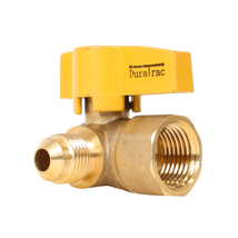 Gas Valve, Angle, 3/8" Male Flare x 1/2"FIP