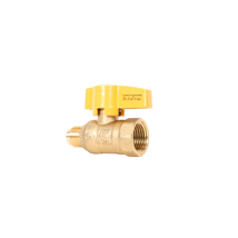Gas Valve, Straight, 3/8" Male Flare x 1/2" FIP