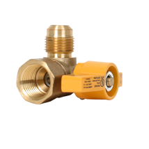 Gas Valve, Angle, 1/2" Male Flare x 1/2" FIP