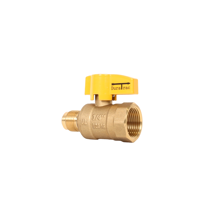 Gas Valve, Straight, 1/2" Male Flare x 3/4" FIP
